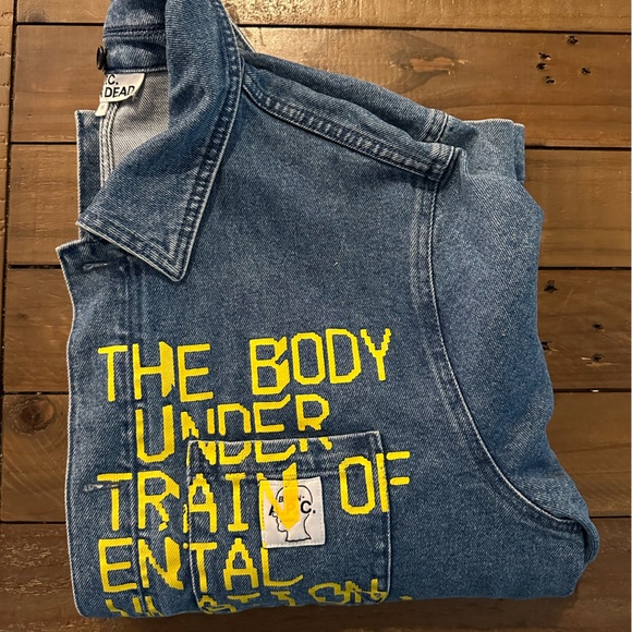 Brain Dead Other - A.P.C. x Brain Dead collaboration, this washed indigo denim jacket.